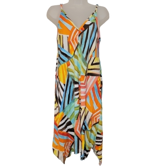 Vintage Jams World Rustic Trail Spaghetti Strap Slip Dress Size Small - Picture 1 of 9